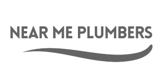 Near Me Plumbers corporate logo featuring bold text and an underlying wave graphic for the emergency plumbing services website optimization case study.