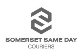 Somerset Same Day Couriers corporate logo featuring a geometric hexagonal lettermark S emblem for the logistics company branding showcase.