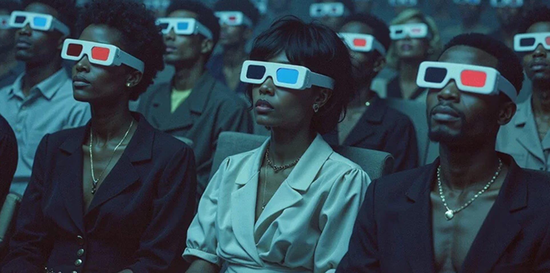 Audience Wearing 3D Glasses at a Made by Humans Screening